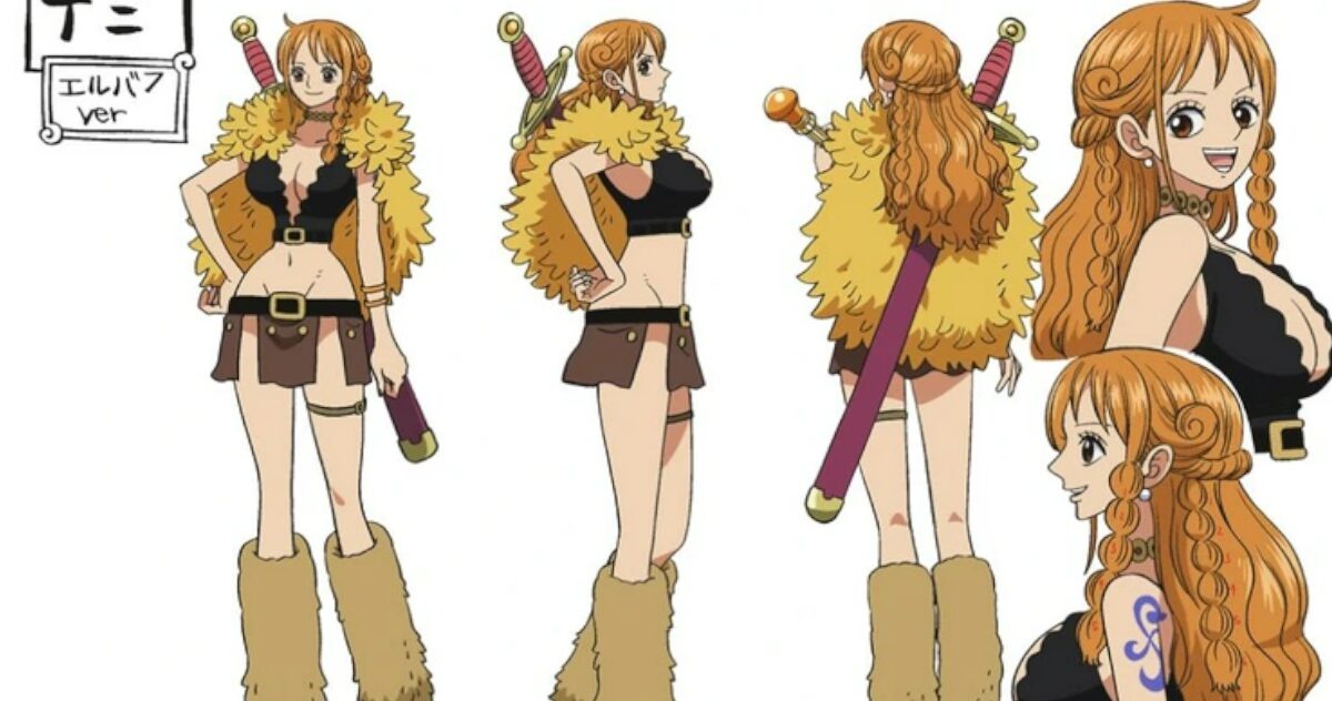 【悲報】エﾉﾚバフ編のナミ、半分全裸みたいな服を着てしまう…