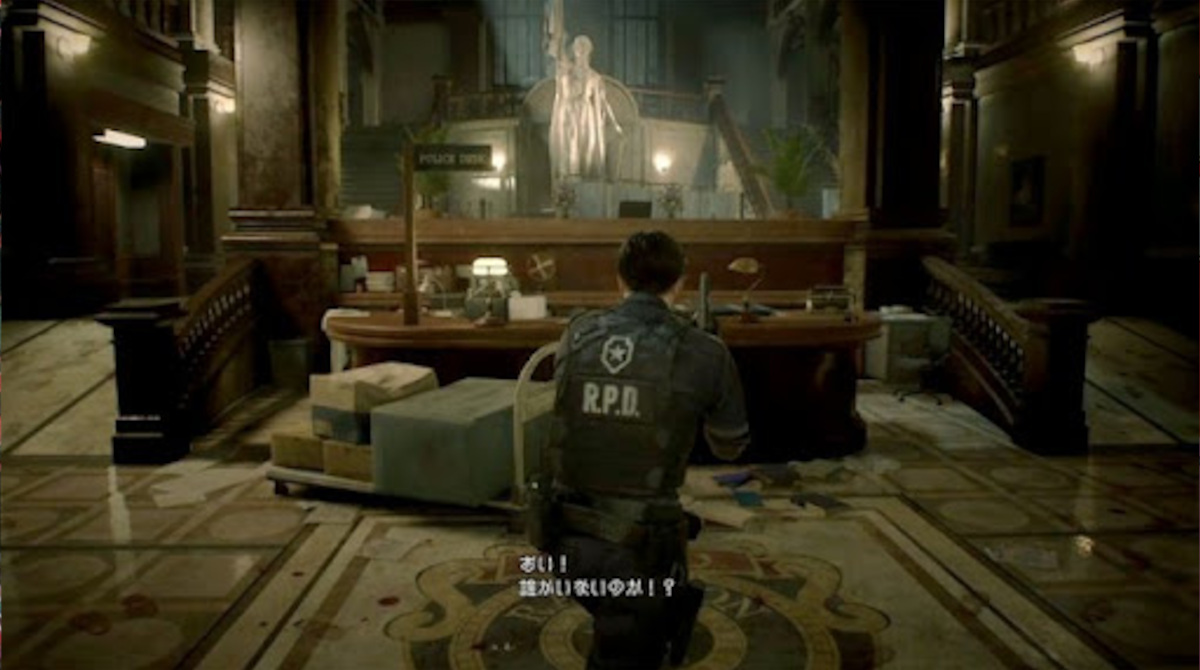 ラクーン警察署「免許更新ですね、2階の部屋のメダルを取って1階の石像にはめて地下の交通課にどうぞ」