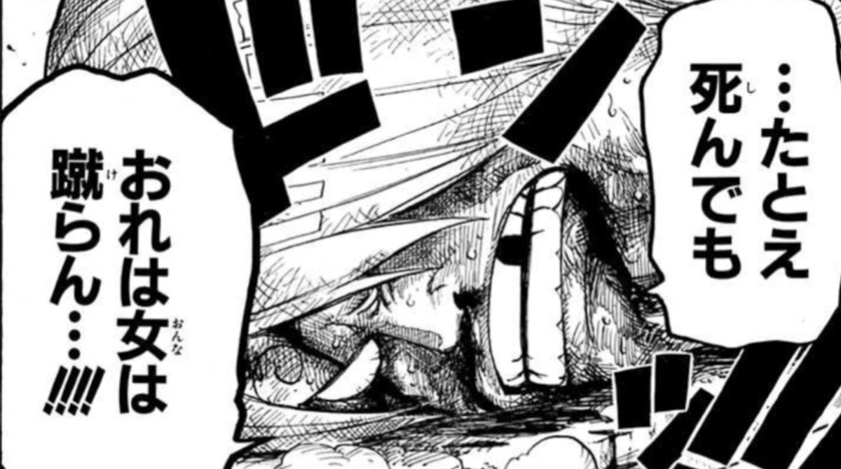 ワンピースのサンジ「ロビンちゃん絶対に助ける！でも敵でも女は蹴れねえ！」←こいつ