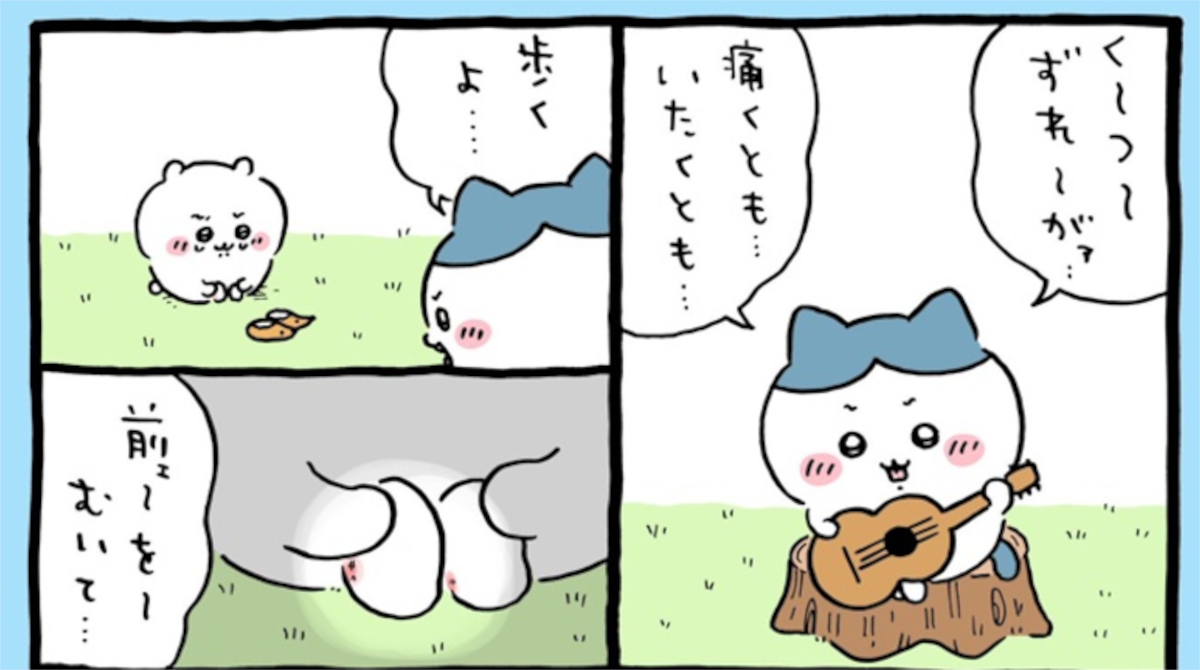 【画像】ちいかわ、金玉が荒れる