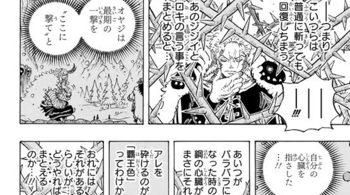 ワンピース最新話、ゾロがハンターハンター並みの文字数で心の声を喋り始める